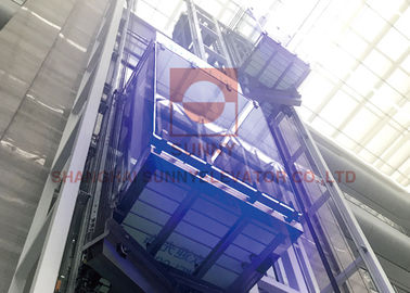 Spiegel, der Edelstahl-Aufzug der Lasts-630kg mit VVVF-Aufzugs-Kontrollsystem ätzt