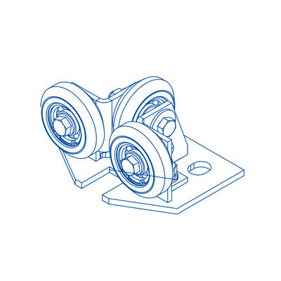 PU/Kautschuk-Material Festrollenführer Schuhe Aufzugsreparaturteile