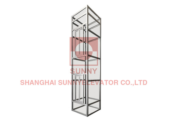 Aluminiumlegierungs-Wellen-Aufzugs-Kabinen-Dekorations-Stahlkonstruktions-Brunnen-Rahmen