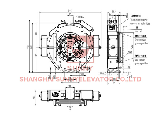400MM Schaufel MRL Fahrgastliftmaschine Traktionsmaschine Lieferant Fabrik Qualität angepasst