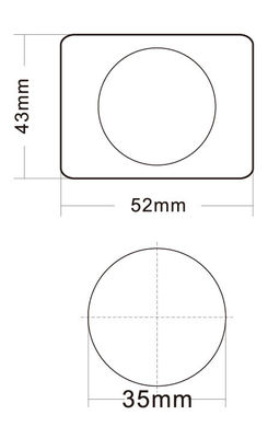 Ultra-dünne, aus Edelstahl beleuchtete Schaltfläche mit Braille und IP65 für Aufzüge