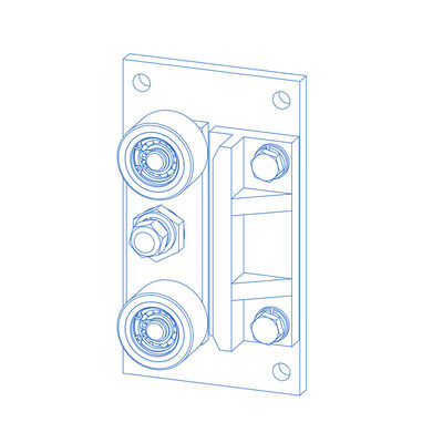 Rucksack Rollenführer Schuhe Aufzugskomponenten Teile mit 10/16 mm Führungsschiene Breite