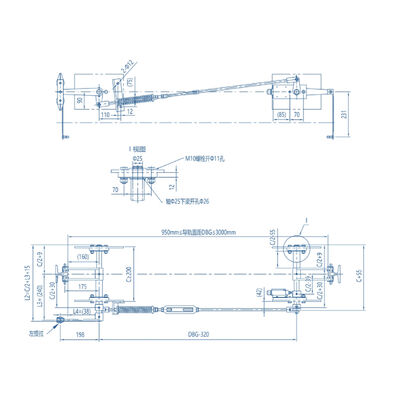 150~200N Lift Force Safety Linkage Device with Double Pulling for Elevator Safety Components Installed on Lower Beam