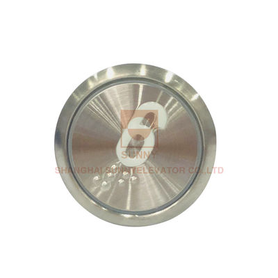 Edelstahl Blindenschrift Aufzugknöpfe Φ44x18.5mm 50MA Aufzug Drückknopf