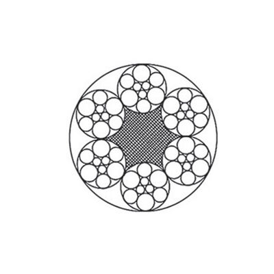 Galvanisierter Stahldrahtseil 6x7+FC bis 6x9W+IWR, 1,8-36mm, 1570-1870 MPa, für Seilbahnen